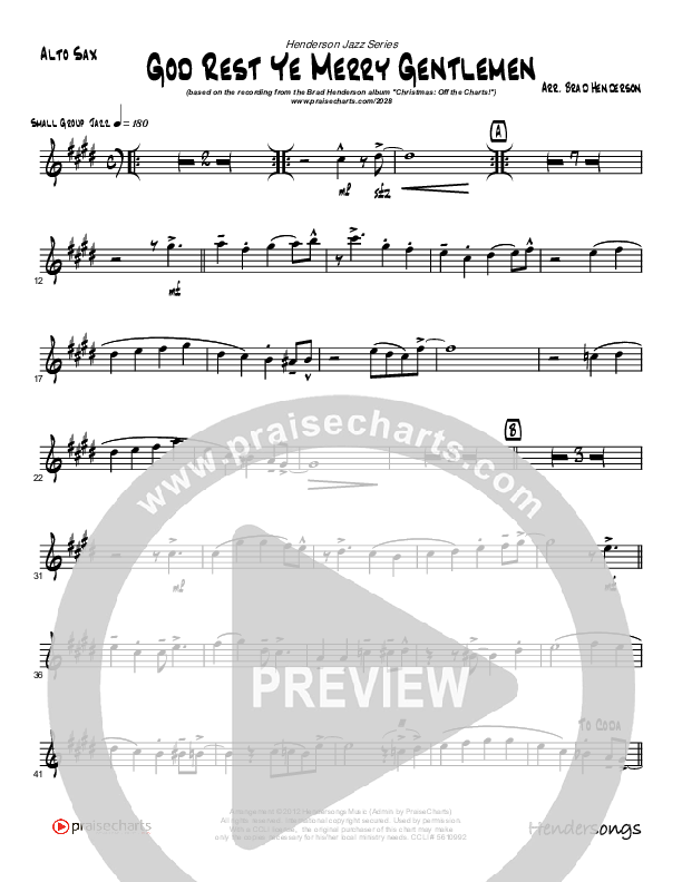 God Rest Ye Merry Gentlemen (Instrumental) Alto Sax (Brad Henderson)