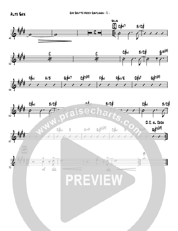 God Rest Ye Merry Gentlemen (Instrumental) Alto Sax (Brad Henderson)