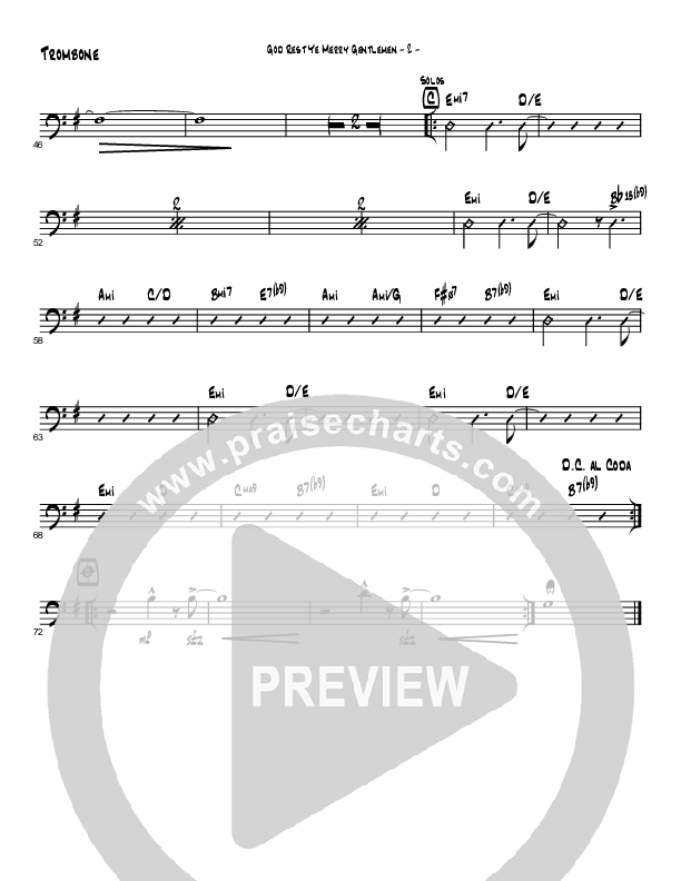 God Rest Ye Merry Gentlemen (Instrumental) Trombone (Brad Henderson)