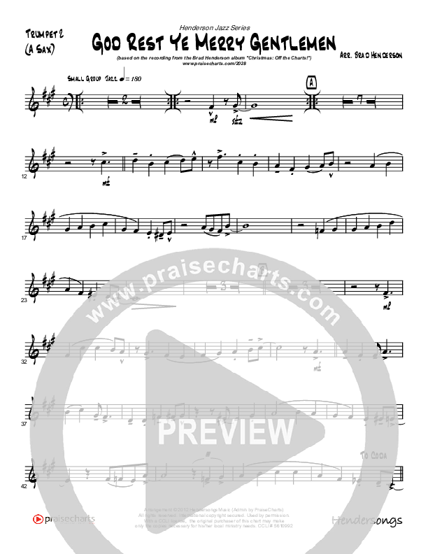 God Rest Ye Merry Gentlemen (Instrumental) Trumpet 2 (Brad Henderson)