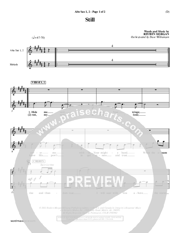 Still Alto Sax (Reuben Morgan)