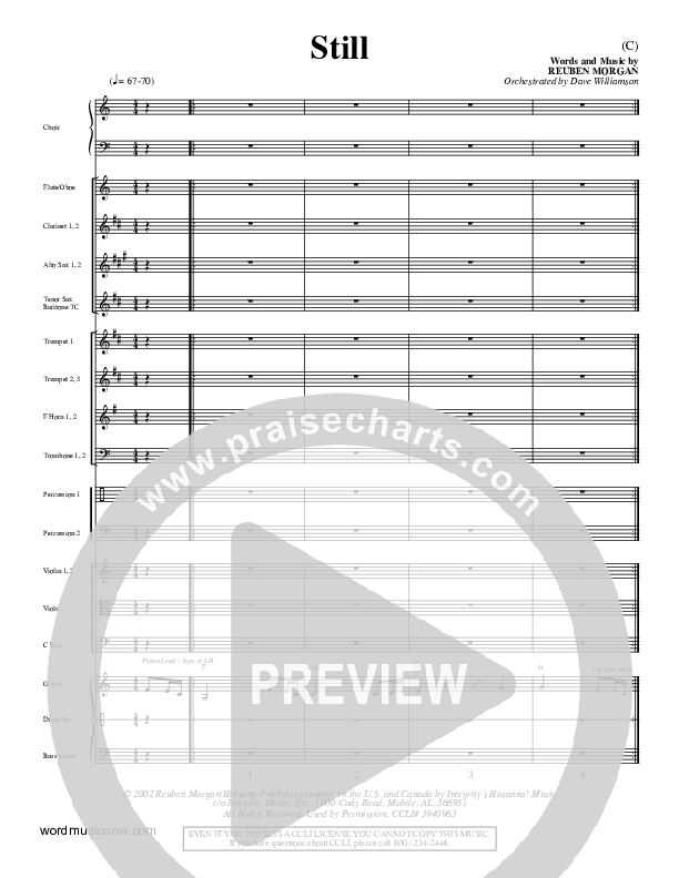 Still Conductor's Score (Reuben Morgan)