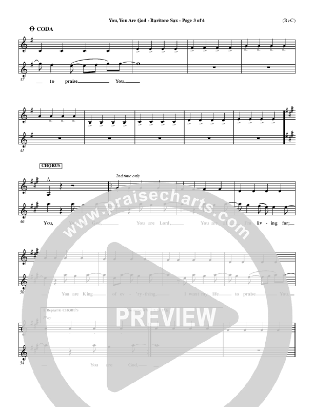 You You Are God Bari Sax (Walker Beach)