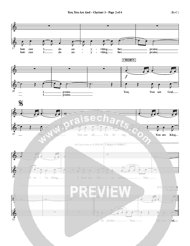 You You Are God Clarinet 3 (Walker Beach)