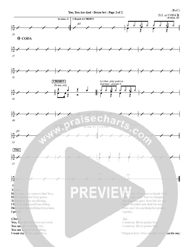 You You Are God Drum Set (Walker Beach)