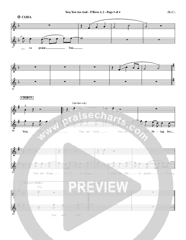 You You Are God French Horn 1/2 (Walker Beach)