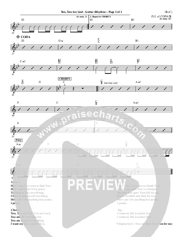 You You Are God Guitar (Walker Beach)