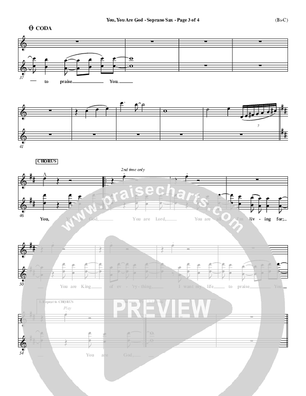 You You Are God Soprano Sax (Walker Beach)