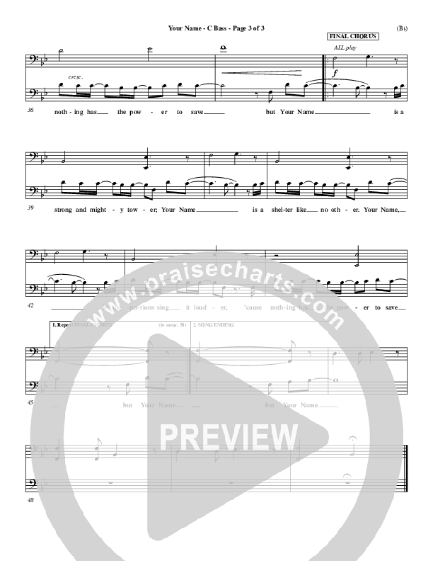 Your Name Contrabass (Paul Baloche)