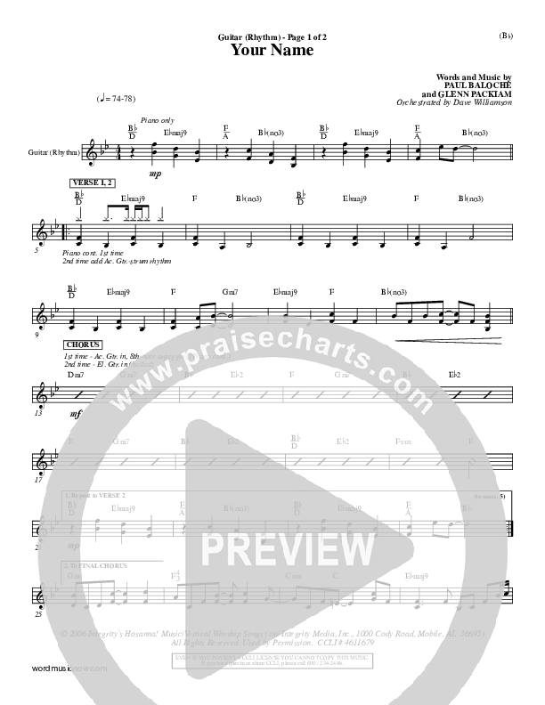 Your Name Guitar (Paul Baloche)