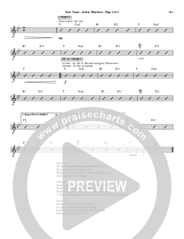 Your Name Guitar (Paul Baloche)