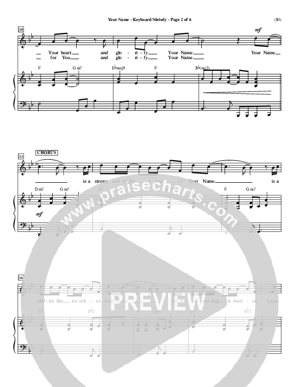 Your Name Piano/Vocal (Paul Baloche)