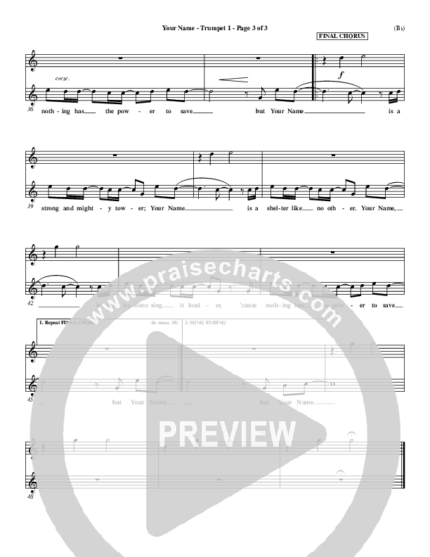 Your Name Trumpet 1 (Paul Baloche)