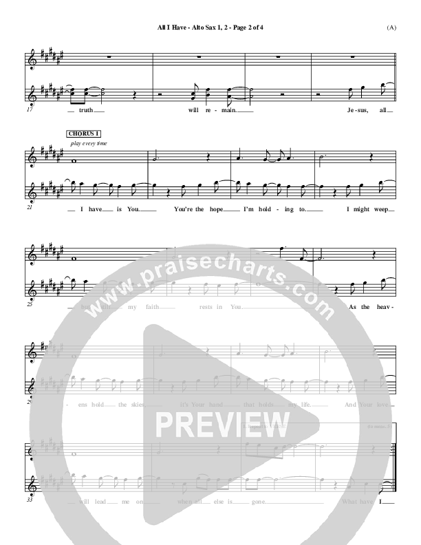 All I Have Alto Sax 1/2 ()