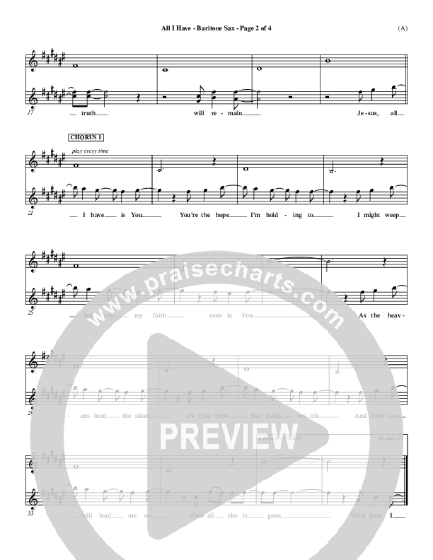 All I Have Bari Sax ()