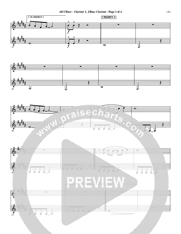 All I Have Clarinet 1/2, Bass Clarinet ()