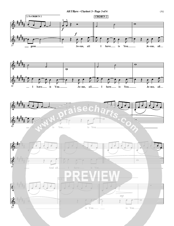 All I Have Clarinet 3 ()