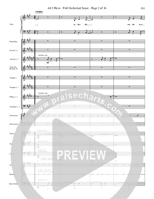 All I Have Conductor's Score ()