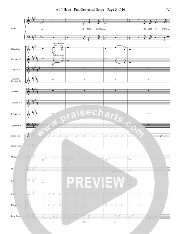 All I Have Conductor's Score ()