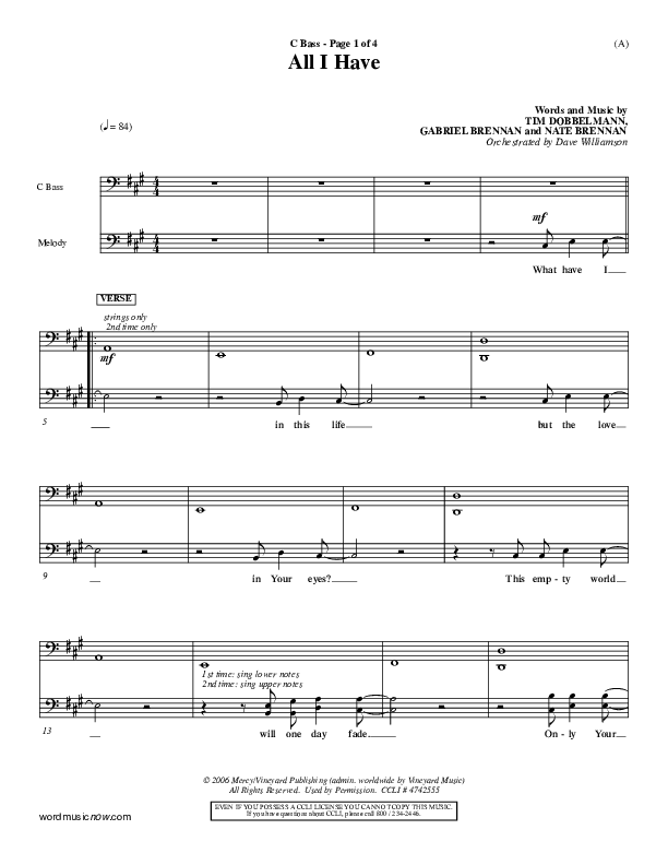 All I Have Contrabass ()