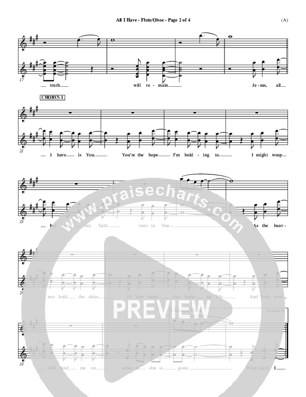 All I Have Flute/Oboe ()