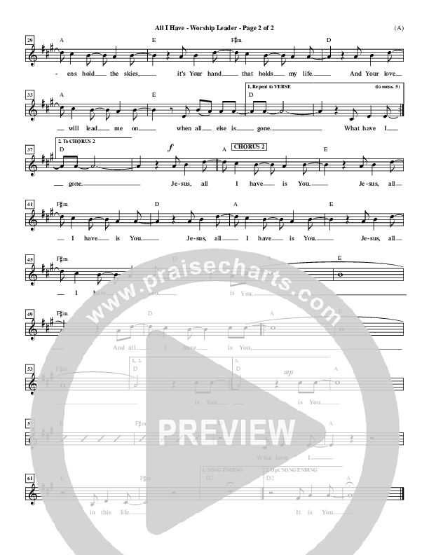 All I Have Lead Sheet ()