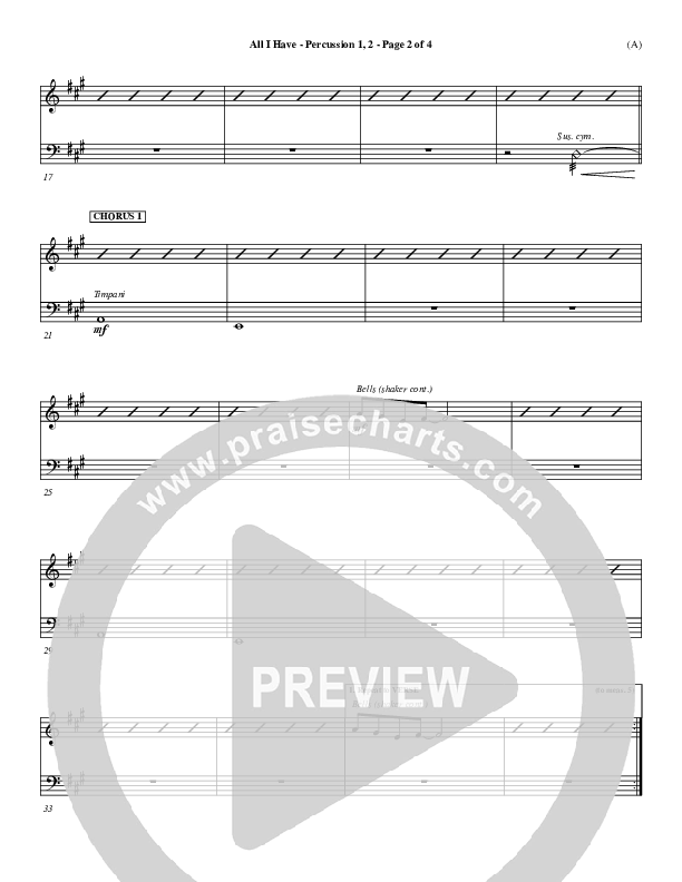 All I Have Percussion 1/2 ()