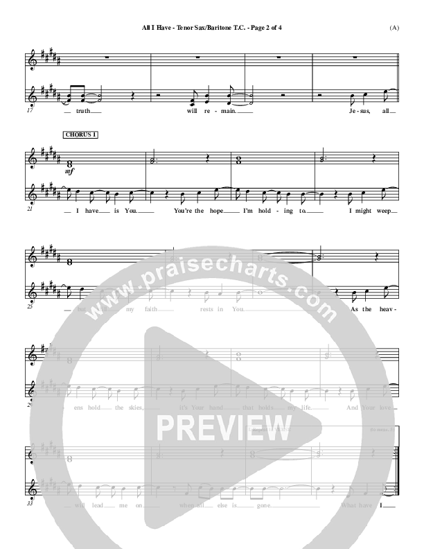 All I Have Tenor Sax/Baritone T.C. ()