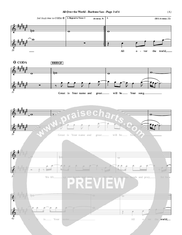 All Over The World Bari Sax (Delirious)