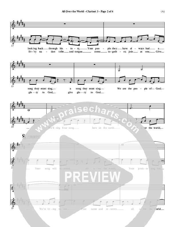 All Over The World Clarinet 3 (Delirious)