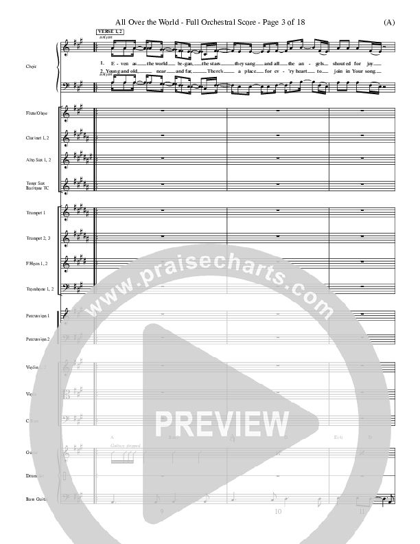 All Over The World Conductor's Score (Delirious)