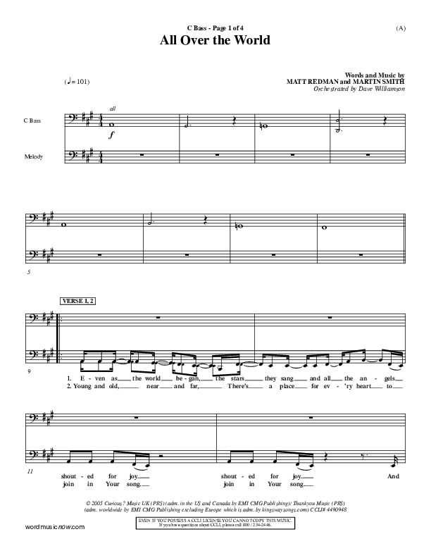 All Over The World Contrabass (Delirious)