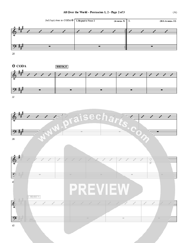 All Over The World Percussion 1/2 (Delirious)