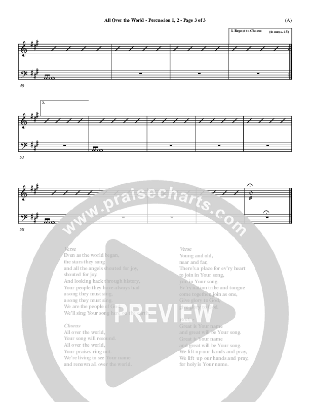 All Over The World Percussion 1/2 (Delirious)