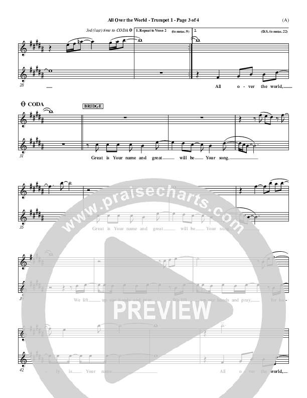 All Over The World Trumpet 1 (Delirious)