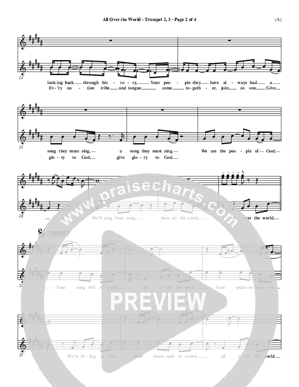 All Over The World Trumpet 2/3 (Delirious)