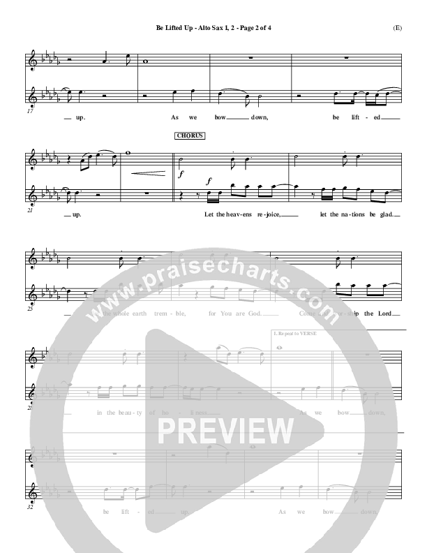 Be Lifted Up Alto Sax 1/2 (Paul Oakley)