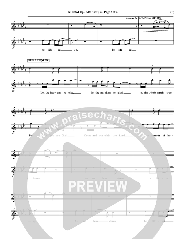 Be Lifted Up Alto Sax 1/2 (Paul Oakley)