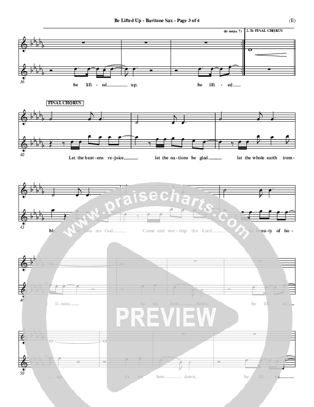 Be Lifted Up Bari Sax (Paul Oakley)