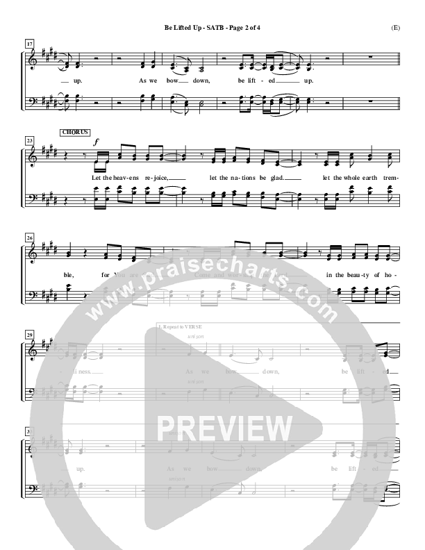 Be Lifted Up Choir Vocals (SATB) (Paul Oakley)