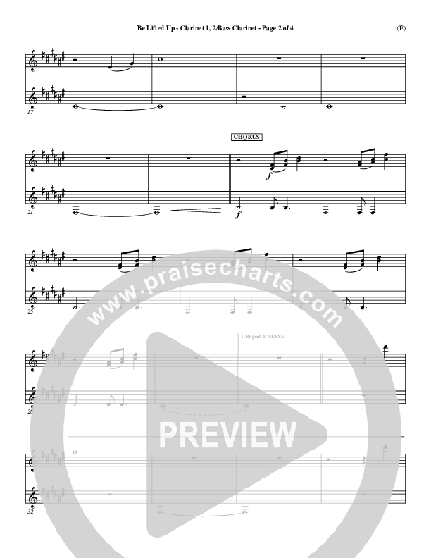 Be Lifted Up Clarinet 1/2, Bass Clarinet (Paul Oakley)
