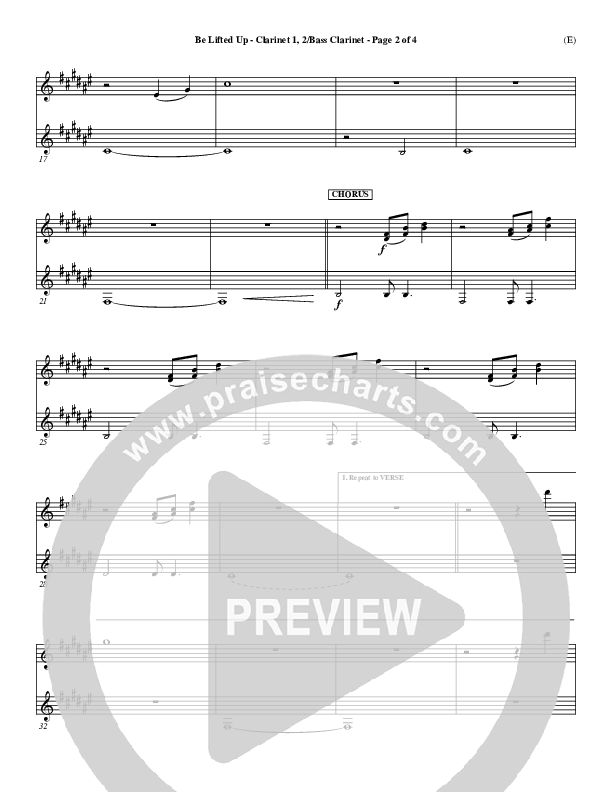 Be Lifted Up Clarinet 1/2, Bass Clarinet (Paul Oakley)