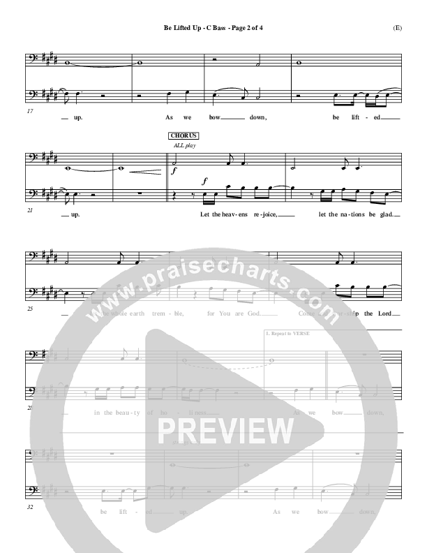 Be Lifted Up Contrabass (Paul Oakley)