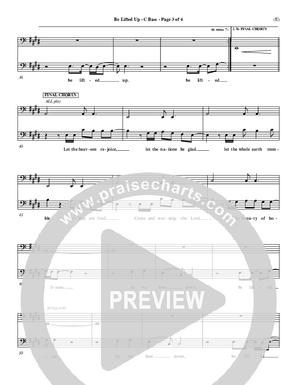 Be Lifted Up Contrabass (Paul Oakley)