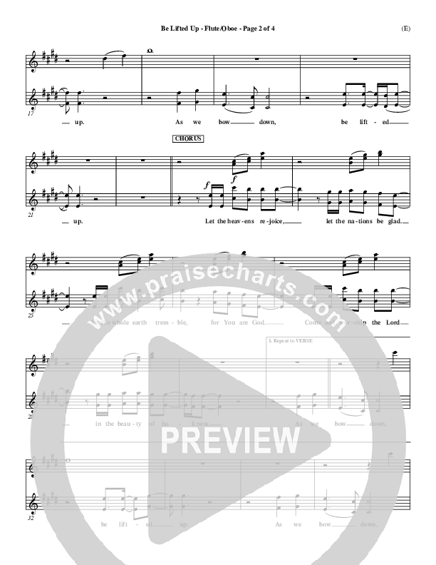 Be Lifted Up Flute/Oboe (Paul Oakley)