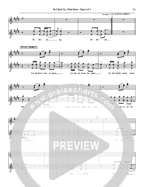 Be Lifted Up Flute/Oboe (Paul Oakley)