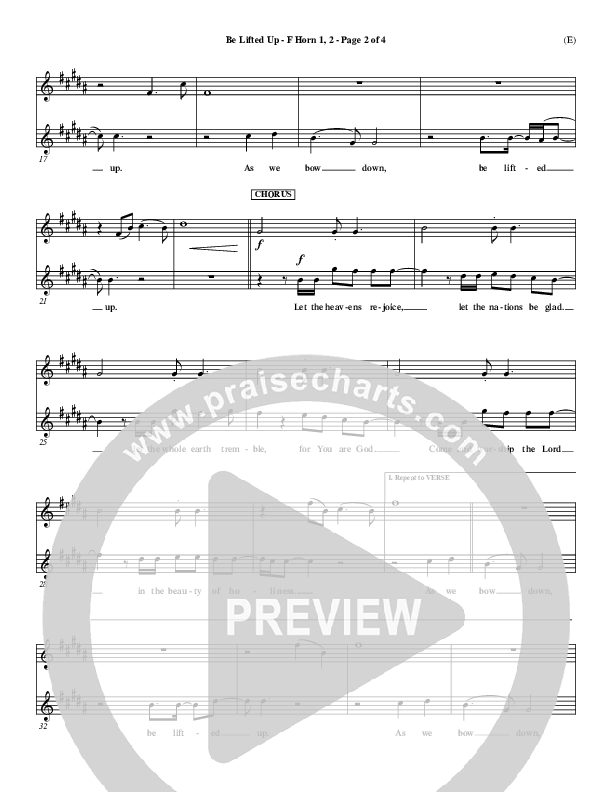 Be Lifted Up French Horn 1/2 (Paul Oakley)