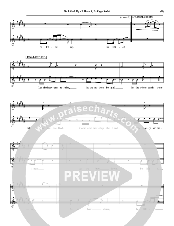 Be Lifted Up French Horn 1/2 (Paul Oakley)