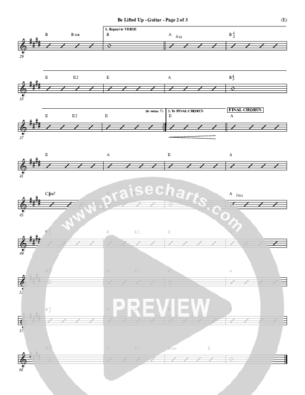 Be Lifted Up Guitar (Paul Oakley)