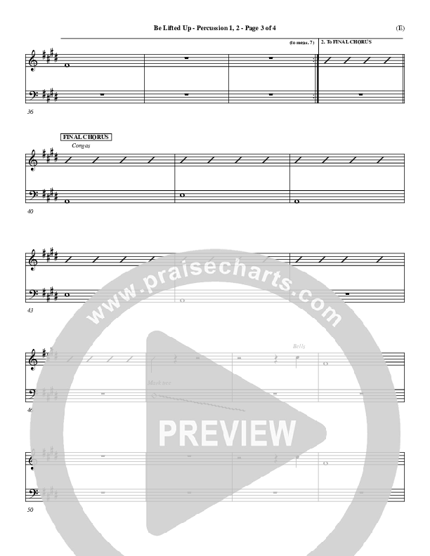 Be Lifted Up Percussion 1/2 (Paul Oakley)